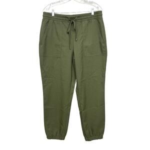 Nine West Women’s Olive Green Jogger Pants Size Large Casual Drawstring